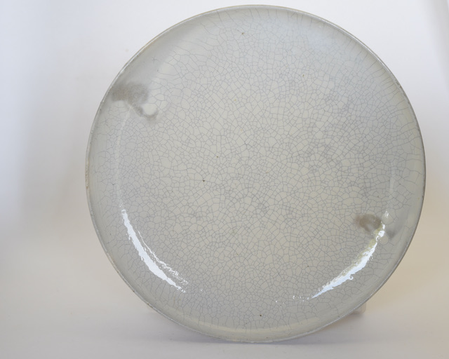 中里花子　粉引貫入ディナープレート　