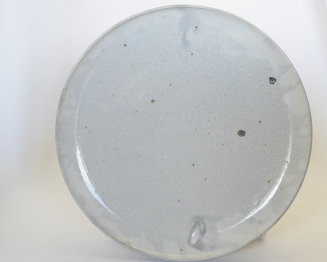 中里花子　粉引貫入ディナープレート　