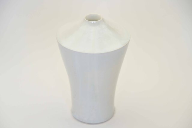 中里花子　灰釉　花入れ 【花瓶】