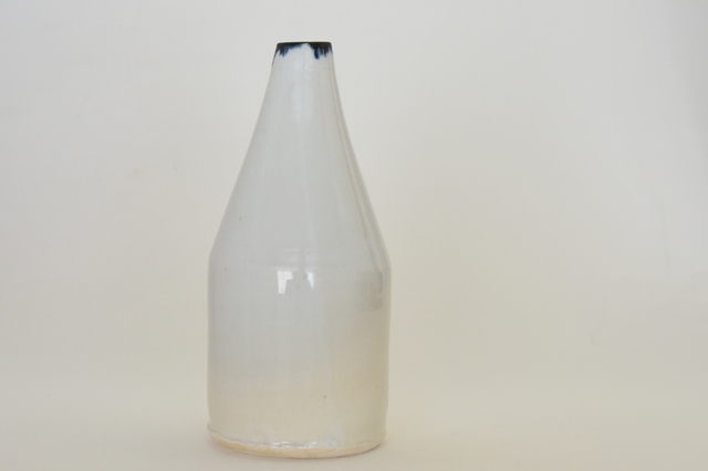 中里花子　ブルー皮鯨ボトル　花入れ 【花瓶】