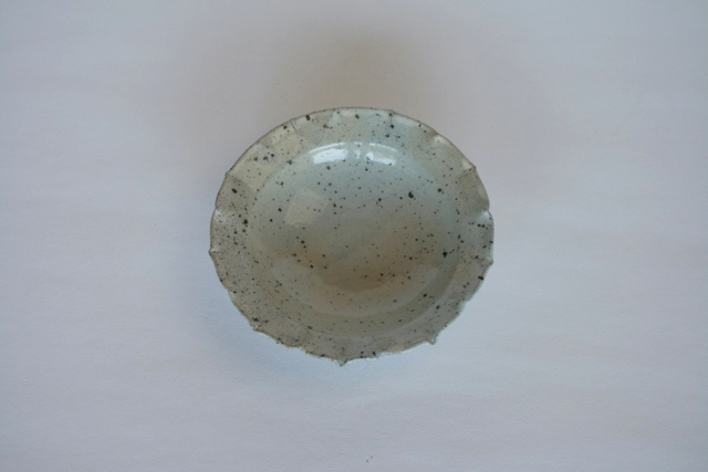 井銅心平　粉引輪花皿【小皿】