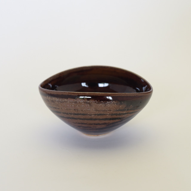 中里花子　エッグボウル 飴釉　【楕円】【小鉢】