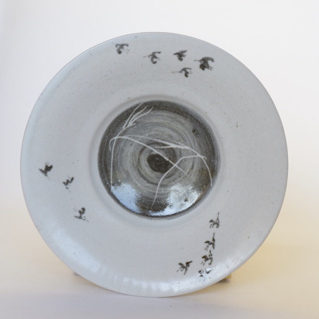 中里隆　アンダーソンランチ ・白磁鉄絵皿 【中皿】