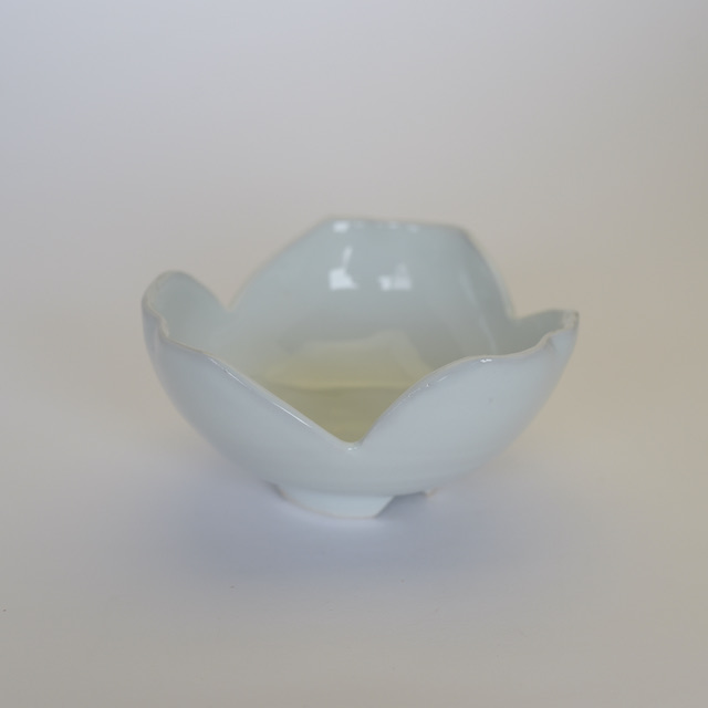 中里隆　アンダーソンランチ白磁割山椒向附【茶道具】【向付】