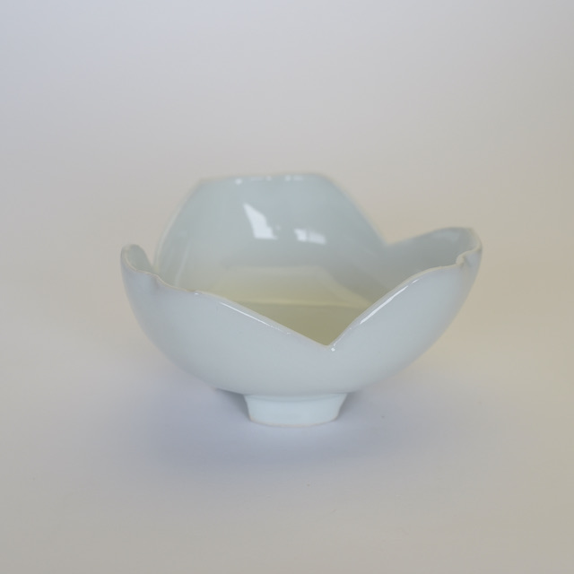 中里隆　アンダーソンランチ白磁割山椒向附【茶道具】【向付】