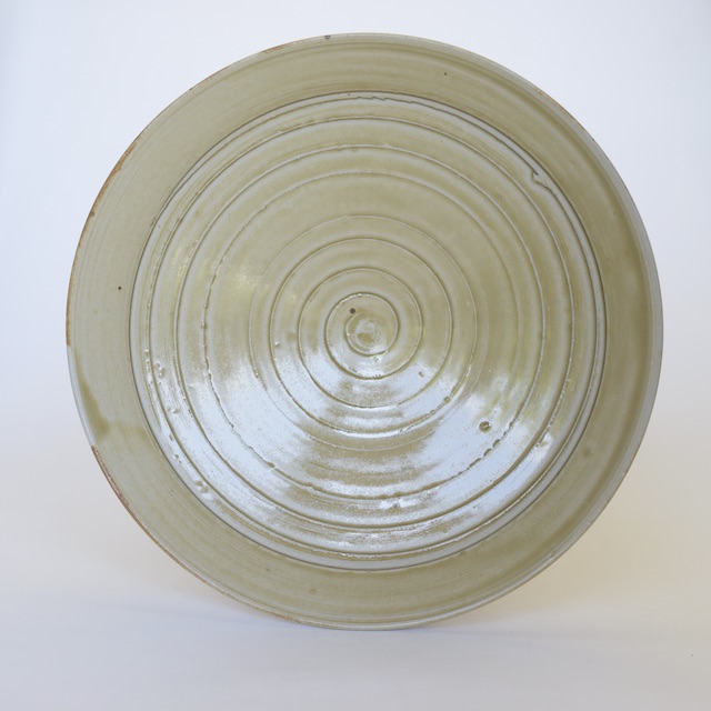 中里隆　アンダーソンランチ 灰釉筋目皿