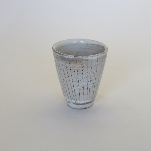 中里隆　唐津粉引千点文湯呑み【唐津焼】