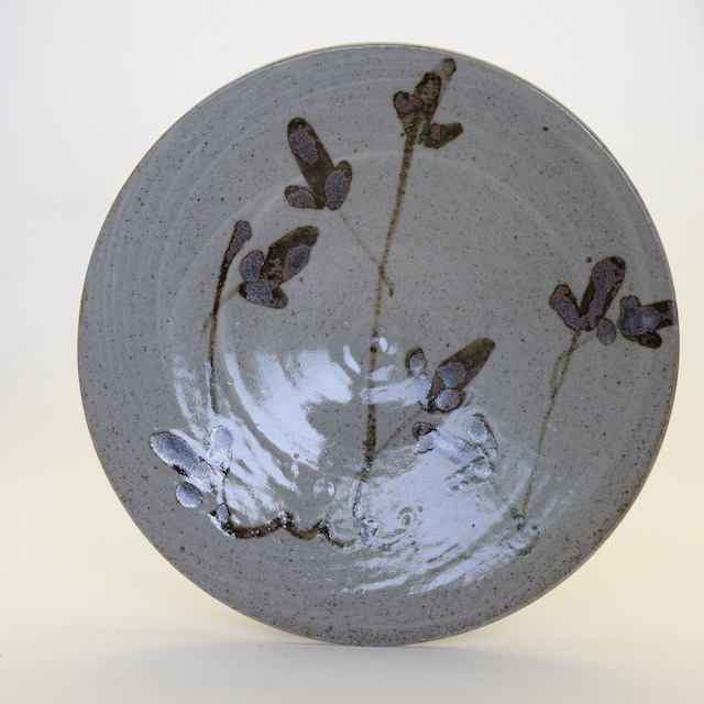 中里隆　アンダーソンランチ　鉄絵草文皿