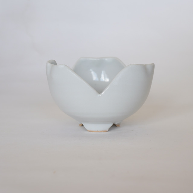 中里隆　アンダーソンランチ白磁割山椒向附【茶道具】【向付】【小鉢】