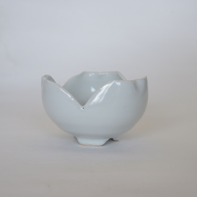中里隆　アンダーソンランチ白磁割山椒向附【茶道具】【向付】【小鉢】