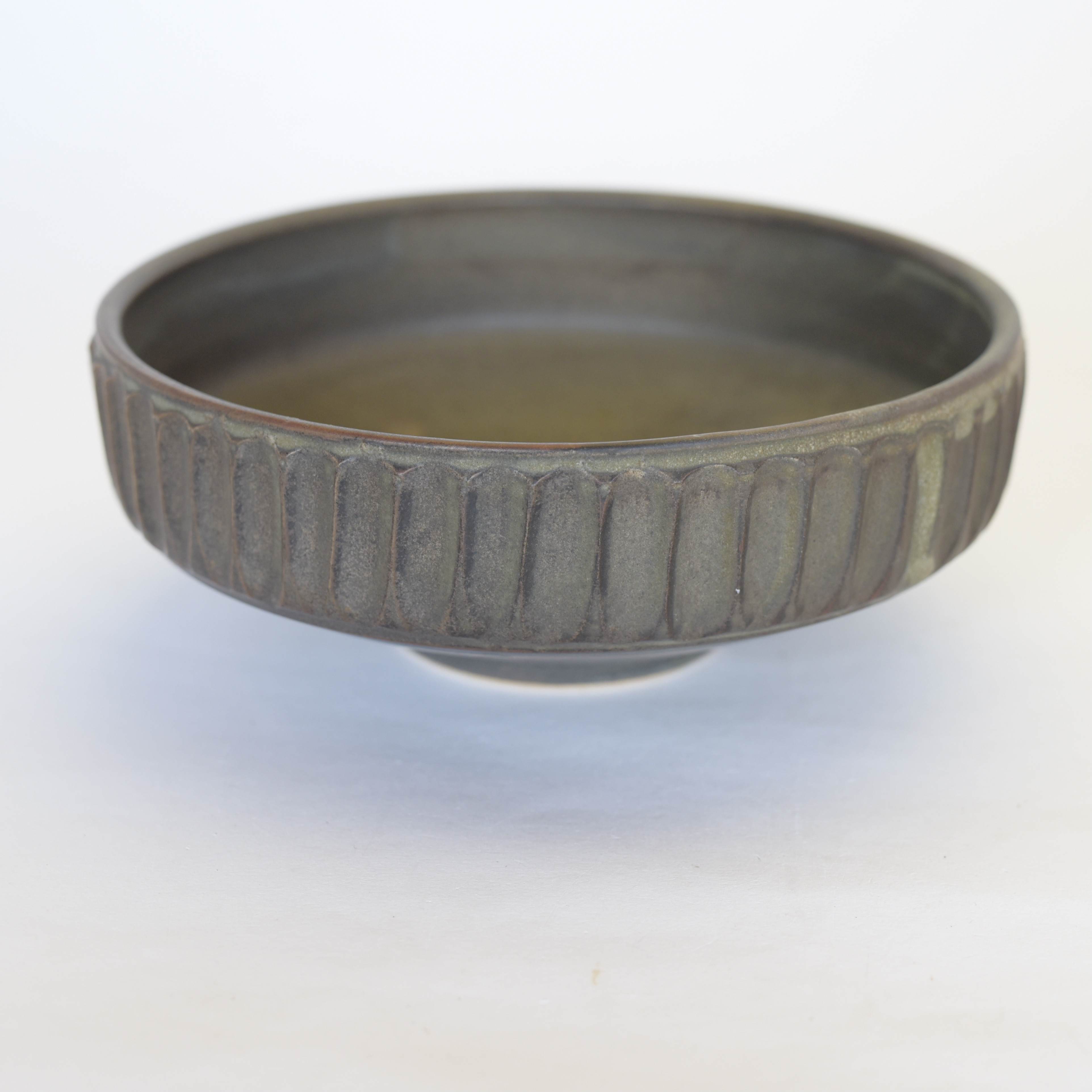 中里隆　アンダーソンランチ・アセロ釉しのぎ文鉢【送料無料】