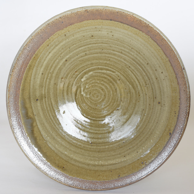 中里隆　アンダーソンランチ・ソーダ灰釉刷毛目皿　【丸皿】【送料無料】