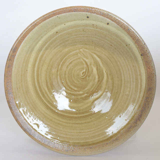 中里隆　アンダーソンランチ・ソーダ灰釉刷毛目皿　【丸皿】【送料無料】