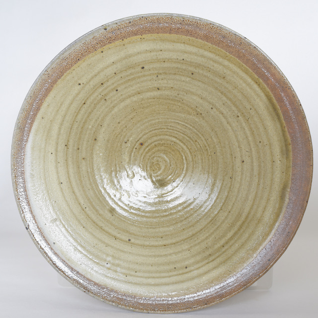 中里隆　アンダーソンランチ・ソーダ灰釉刷毛目皿　【丸皿】【送料無料】