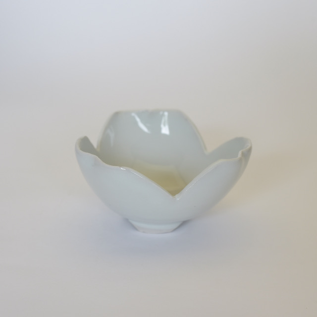 中里隆　アンダーソンランチ白磁割山椒向附【茶道具】【向付】【小鉢】