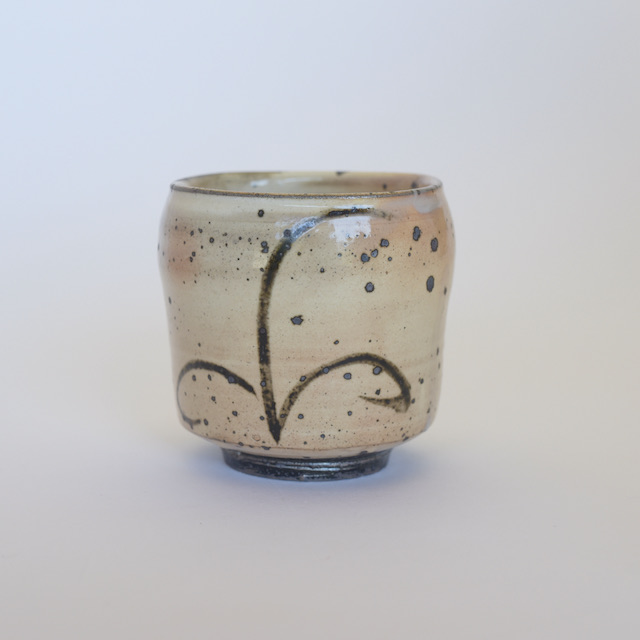 中里隆　唐津絵粉引四方湯呑【唐津焼】