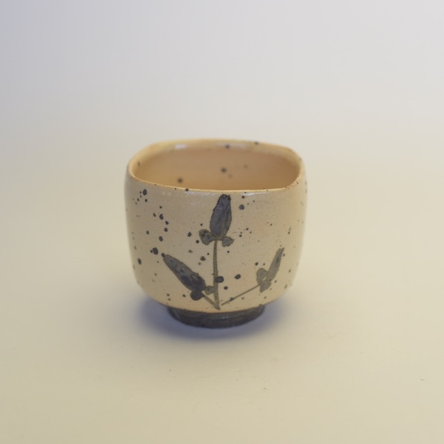 中里隆　絵粉引四方小鉢