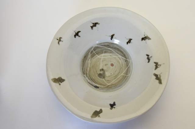 中里隆　アンダーソンランチ　鉄絵草鳥文鉢