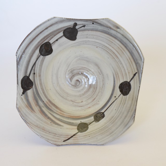 中里隆　唐津絵刷毛目角切向附 【茶道具】【小皿】【唐津焼き】