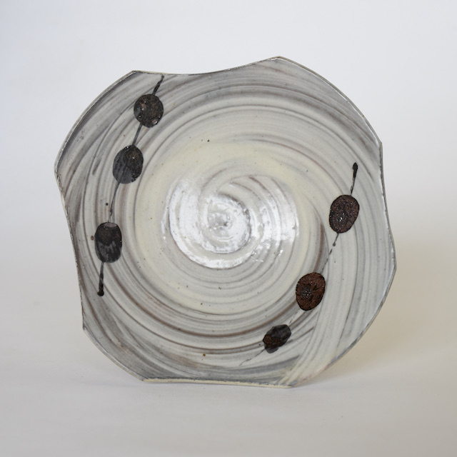 中里隆　唐津絵刷毛目角切向附 【茶道具】【小皿】【唐津焼き】