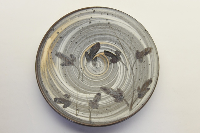 中里隆　絵刷毛目萩文皿　【銘々皿】【唐津焼き】