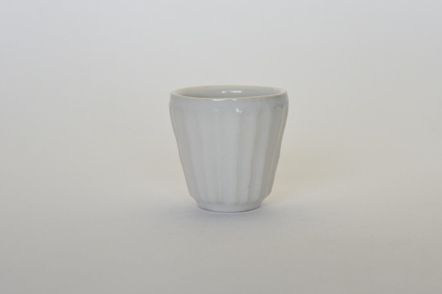 中里隆　アンダーソンランチ　白磁しのぎ文カップ【盃】