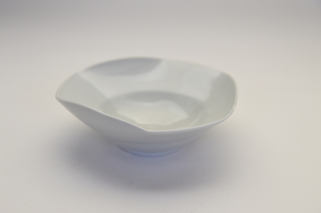 中里隆　アンダーソンランチ　白磁三方向附 【茶道具】【向付】