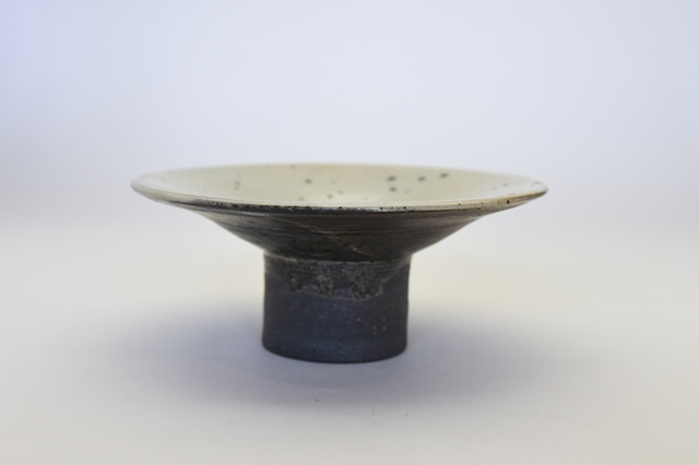 中里隆　唐津粉引高脚皿　【向付】【唐津焼き】