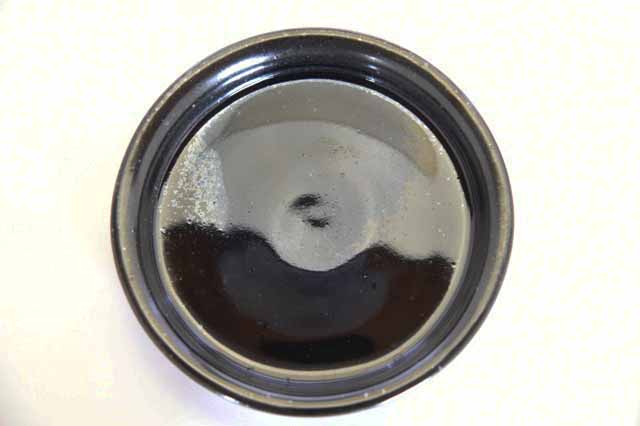 中里隆　黒釉平皿【送料無料】