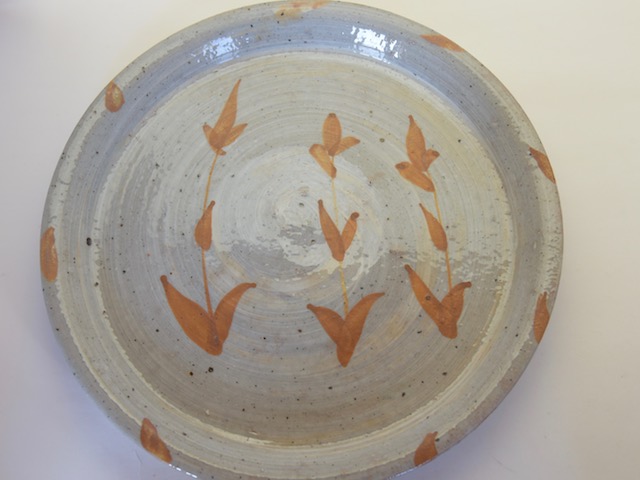 中里隆　アンダーソンランチ　刷毛目草文平皿　【丸皿】【送料無料】