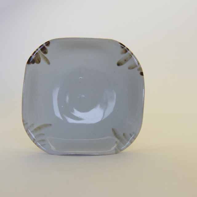 中里隆　アンダーソンランチ  鉄絵四方小皿