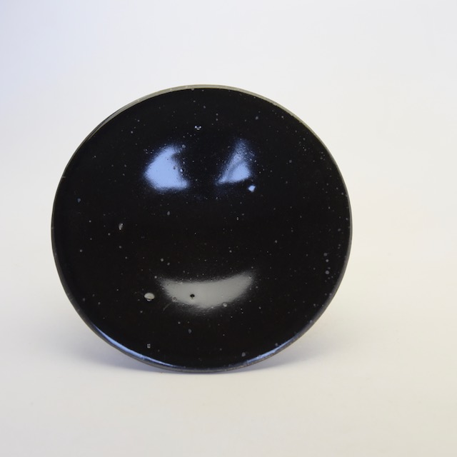 中里隆　黒釉皿　