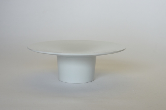 中里隆　日常のうつわ高脚平皿【白磁器】