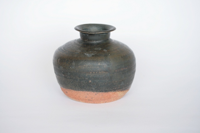 土屋由起子　黒唐津花入れ【花瓶】【茶道具】