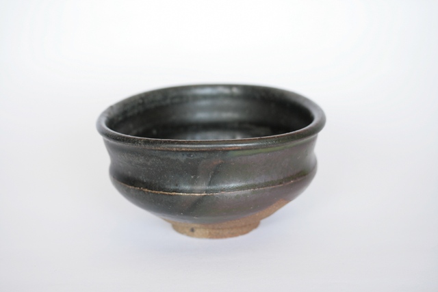 土屋由起子　黒唐津三方茶碗　【茶道具】