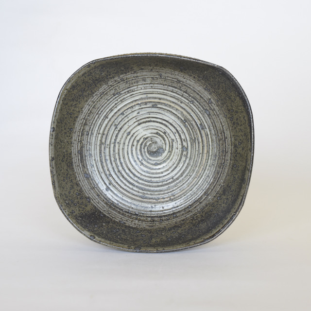 中里隆　唐津筋目四方向附 【茶道具】【唐津焼き】