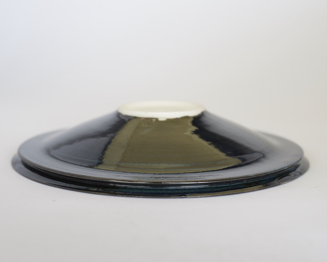 中里花子さん作　平皿　XL ダークブルー Beautiful ceramics by Hanako Nakazato - MYLAN