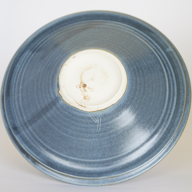 器作家、中里花子のダブルリップ皿 ブルージーン 中皿