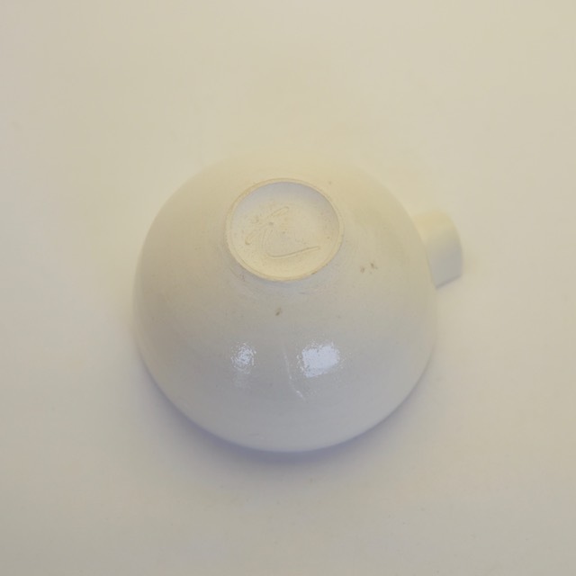 希少作★中里隆★焼き締めしのぎ文湯のみ★栞 中里花子の酒器 ホワイト釉 片口 器作家の和食器で引き出物 ギフト