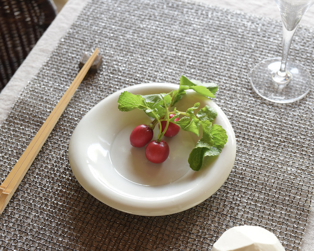 【新品】中里隆　アンダーソンランチ　白磁平皿 作家もの器 中里隆 アンダーソンランチ白磁割山椒向附