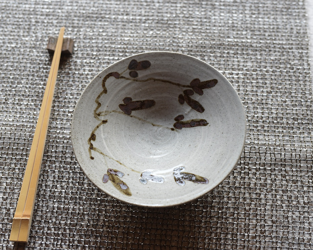 中里隆のアンダーソンランチ 鉄絵草文皿 17cm皿