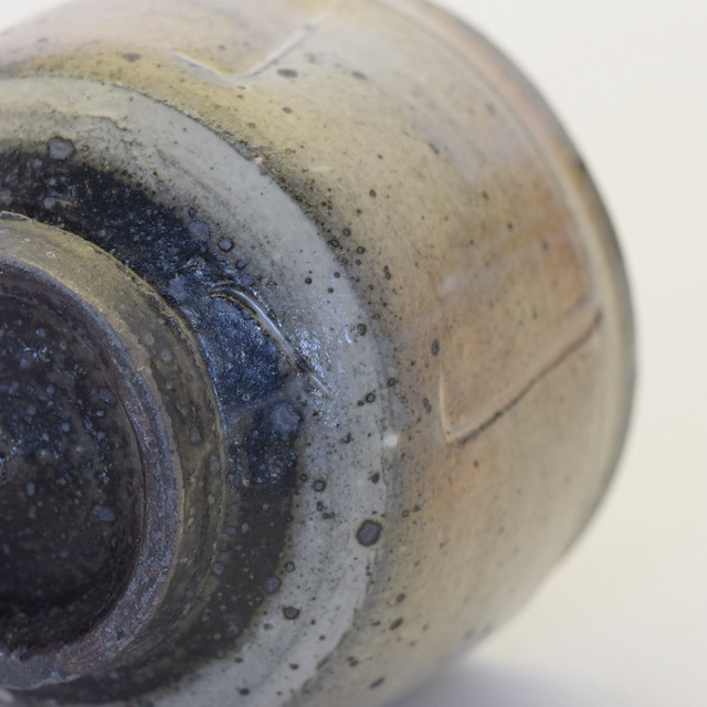 希少作★中里隆★焼き締めしのぎ文湯のみ★栞 湯呑、汲出、フリーカップ