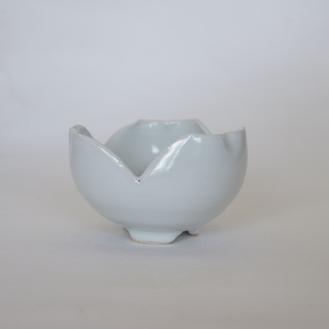中里隆　アンダーソンランチ白磁割山椒向附【茶道具】【向付】【小鉢】