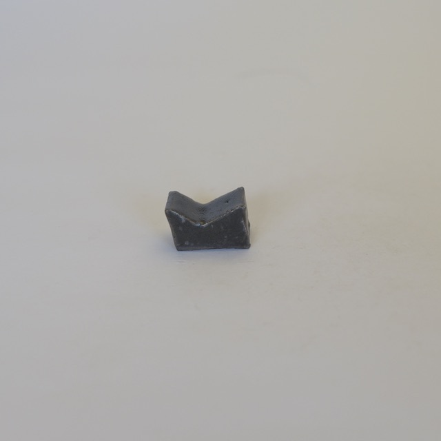 中里隆　黒釉箸置 マット（1客）