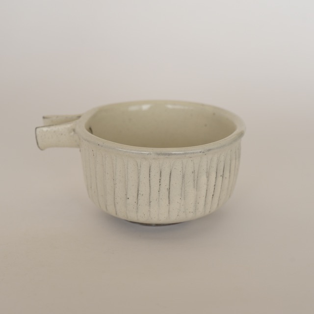 中里隆　唐津粉引きしのぎ文片口【酒器】