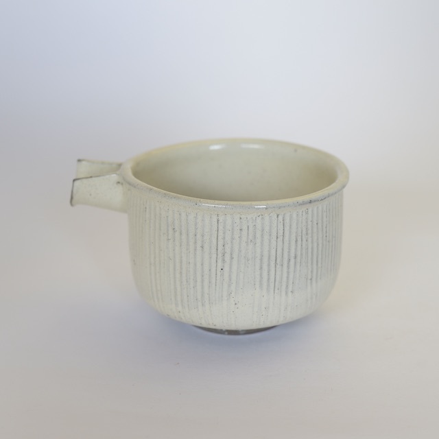 中里隆　唐津粉引きしのぎ文片口【酒器】