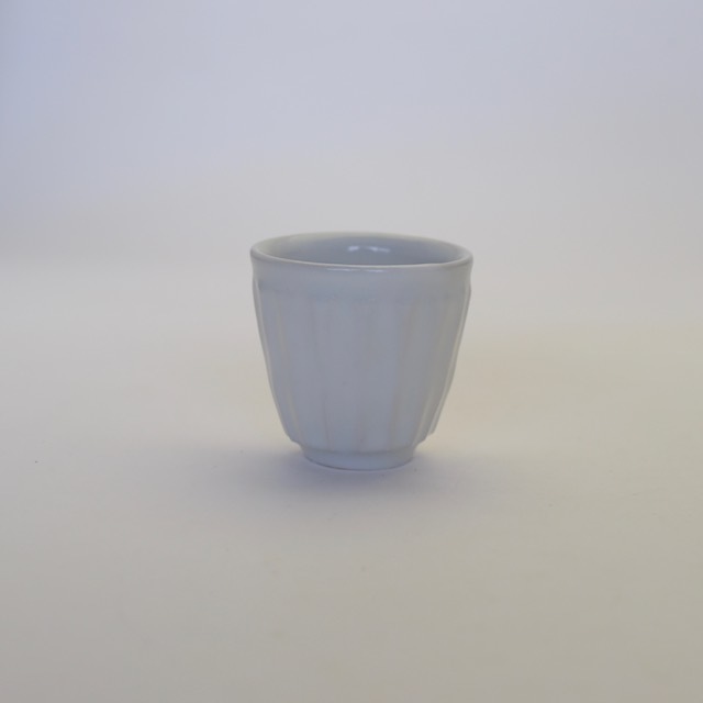 中里隆 アンダーソンランチ 白磁しのぎミニカップ【ぐい呑み】【盃