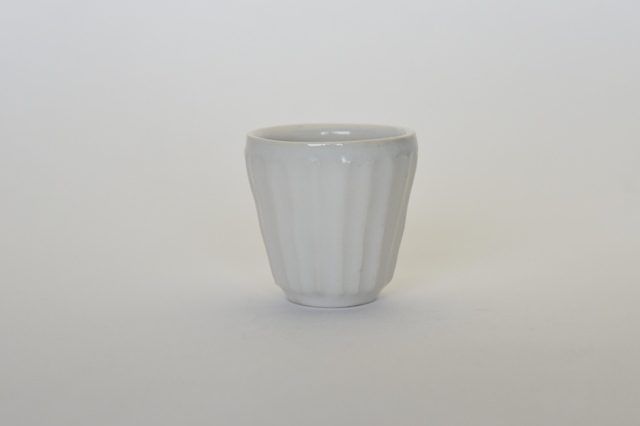 中里隆　アンダーソンランチ　白磁しのぎ文カップ【盃】