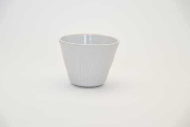 中里隆　アンダーソンランチ　白釉線文蕎麦猪口　【小鉢】