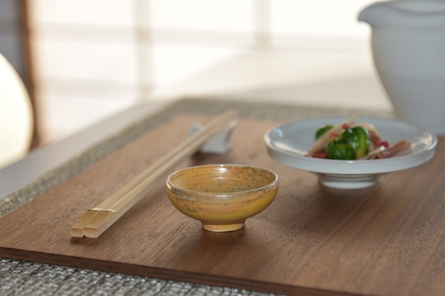 中里隆 アンダーソンランチ イエロースリップぐい呑み【盃】 素敵な器